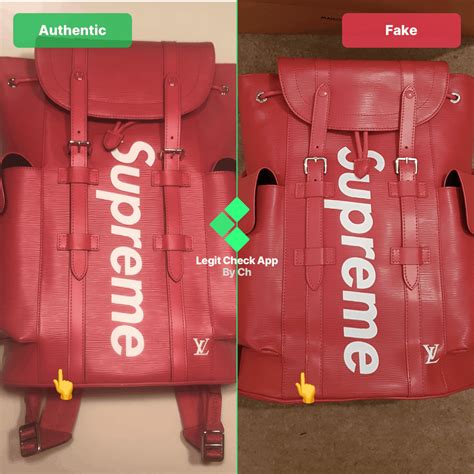 supreme backpack louis vuitton fake